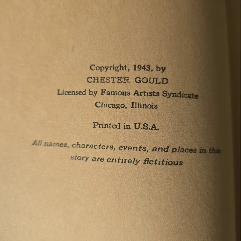 1943 Dick Tracy Ace Detective Chester Gould Whitman